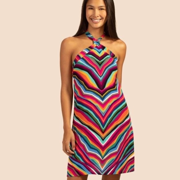 TRINA Turk Louvre High Neck Dress - Picture 1 of 5